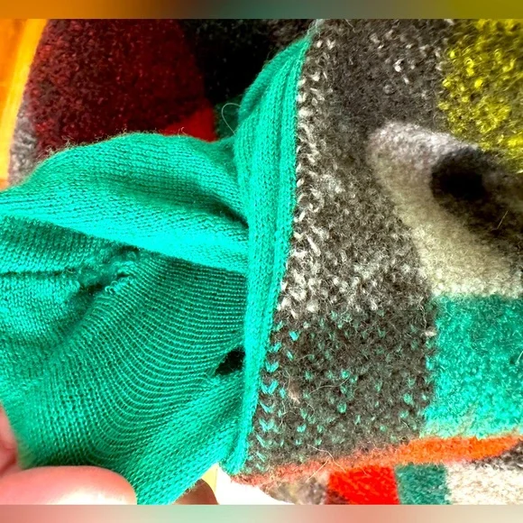 Anthropologie SIYU Multicolor Plaid 100% Wool Coat Size XL - Small - Picture 8 of 9